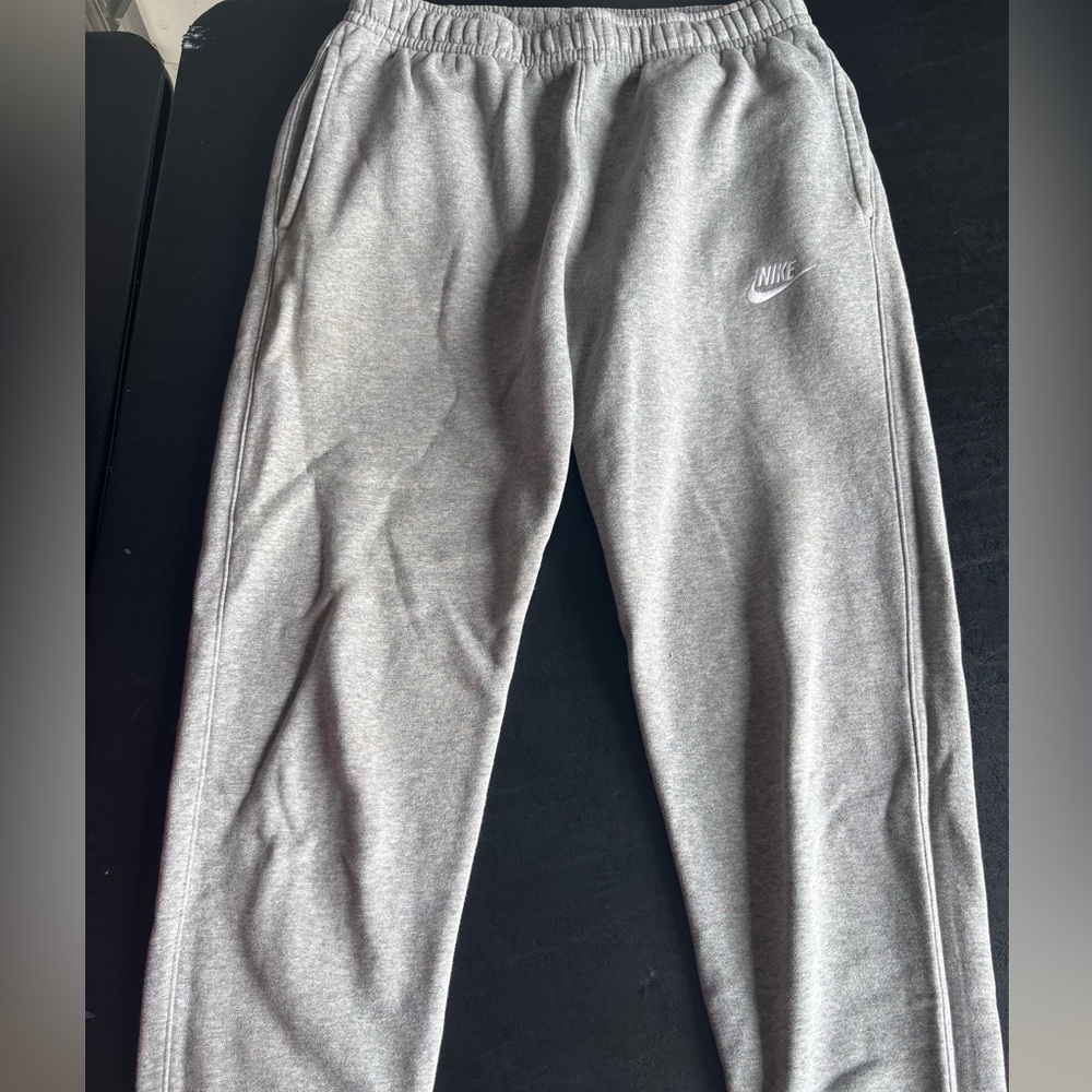 Nike Gray Tapered Sweatpants with Elastic Cuffs
